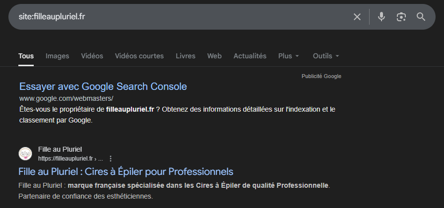 Vérifier l’indexation d’un site PrestaShop avec la commande site: